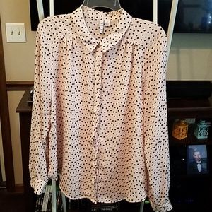 Elle polka dot blouse